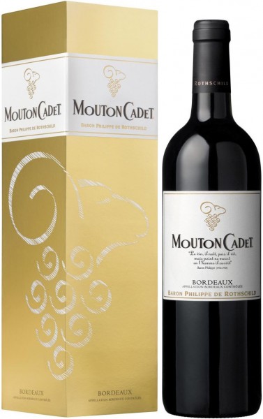 Вино "Mouton Cadet", Bordeaux AOC Rouge, 2011, gift box