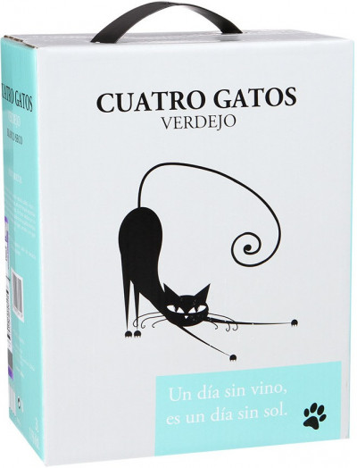 Вино Navarro Lopez, "Cuatro Gatos" Verdejo Blanco Seco, bag-in-box, 3 л