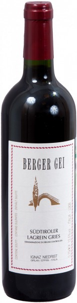 Вино Niedrist, "Berger Gei" Lagrein Gries DOC, 2010