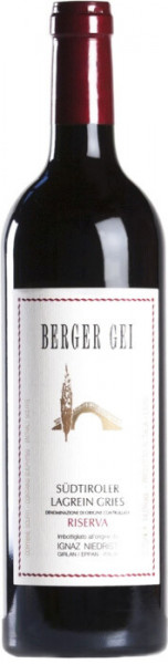 Вино Niedrist, "Berger Gei", Lagrein Gries DOC Riserva, 2016