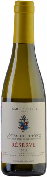 Вино Perrin et Fils, "Perrin Reserve", Cotes du Rhone AOC Blanc, 2012, 0.375 л