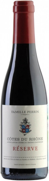 Вино  "Perrin Reserve" Cotes du Rhone AOC Rouge, 2015, 0.375 л