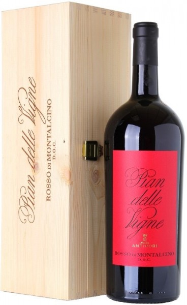 Вино "Pian Delle Vigne", Rosso di Montalcino DOC, 2013, wooden box, 1.5 л