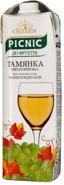 Вино "Picnic" Tamyanka Evpatoriskaya, Tetra Pak, 1 л