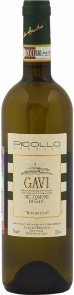 Вино Picollo Ernesto, Gavi del Comune di Gavi "Rovereto" DOCG, 2016
