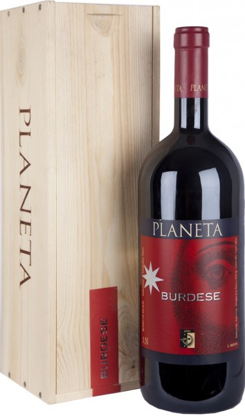 Вино Planeta, "Burdese", Sicilia IGT, 2008, wooden box, 1.5 л