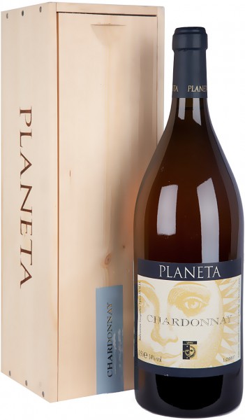 Вино Planeta, Chardonnay, Sicilia IGT, 2010, wooden box, 1.5 л