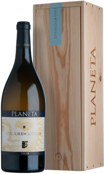 Вино Planeta, Chardonnay, Sicilia IGT, 2012, wooden box, 1.5 л
