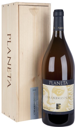 Вино Planeta, Chardonnay, Sicilia IGT, 2014, wooden box, 1.5 л