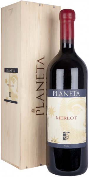 Вино Planeta, Merlot, 2009, wooden box, 1.5 л