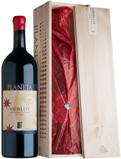 Вино Planeta, Merlot, 2010, wooden box, 3 л