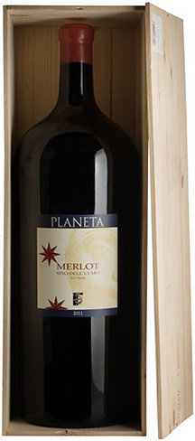 Вино Planeta, Merlot "Sito dell'Ulmo", 2011, wooden box, 12 л