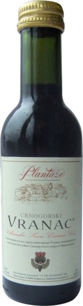 Вино Plantaze, Vranac, 0.187 л