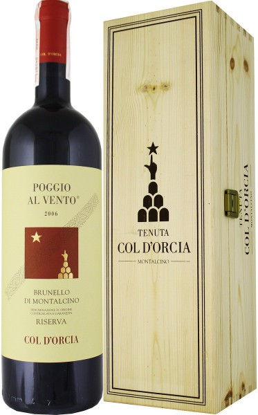 Вино "Poggio al Vento", Brunello di Montalcino DOCG Riserva, 2006, wooden box