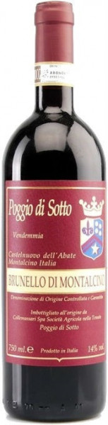 Вино Poggio di Sotto, Brunello di Montalcino, Vendemmia Castelnuovo dell'Abate, 2013