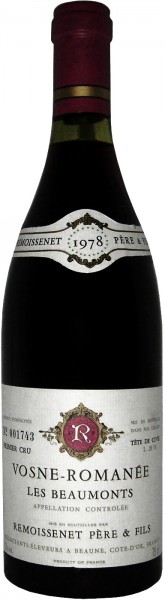 Вино Remoissenet Pere & Fils, Vosne-Romanee "Les Beaumonts" AOC, 1978