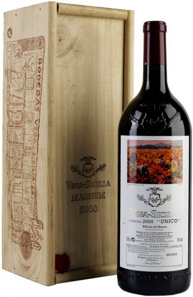 Вино Ribera del Duero DO, Vega Sicilia "Unico", 2000, wooden box, 1.5 л