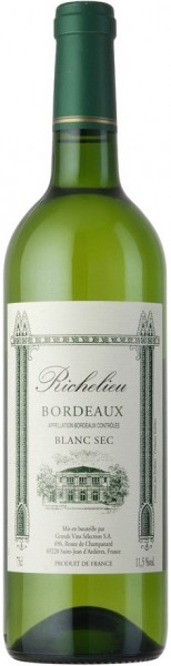 Вино "Richelieu" Blanc Sec, Bordeaux AOC