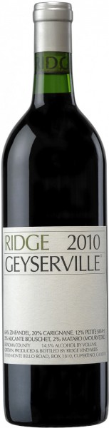 Вино Ridge, "Geyserville", 2010, 0.375 л