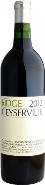Вино Ridge, "Geyserville", 2012, 0.375 л