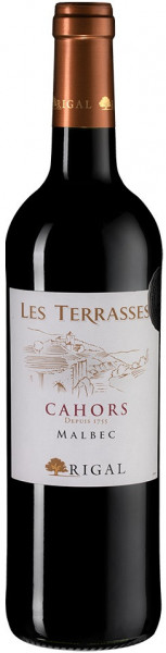 Вино Rigal, "Les Terrasses" Malbec, Cahors AOC, 2018