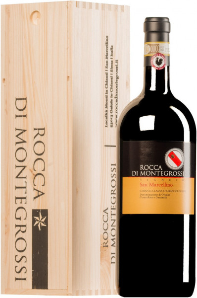 Вино Rocca di Montegrossi, "Vigneto San Marcellino" Gran Selezione, Chianti Classico DOCG, 2014, wooden box, 1.5 л
