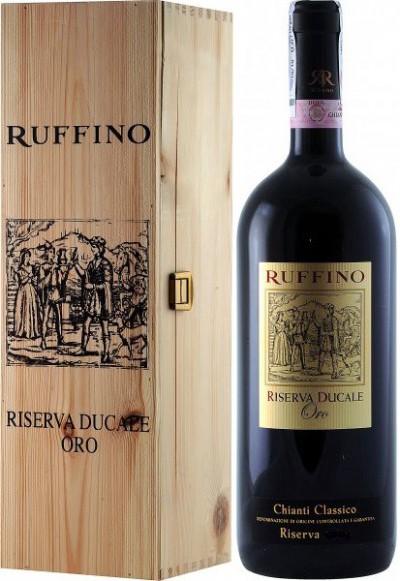Вино Ruffino, Riserva Ducale Oro, Chianti Classico Riserva DOCG, 2004, wooden box, 3 л
