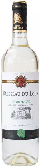 Вино "Ruisseau du Louis" Cuvee Prestige Blanc, Bordeaux AOC, 2017