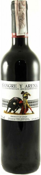 Вино "Sangre y Arena" Tinto Semidulce