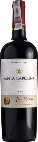 Вино Santa Carolina, "Gran Reserva" Syrah, Valle del Maipo DO, 2012