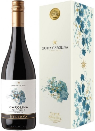 Вино Santa Carolina, "Reserva" Pinot Noir, Valle de Leyda DO, 2018, gift box