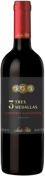 Вино Santa Rita, "3 Tres Medallas" Cabernet Sauvignon, 2016