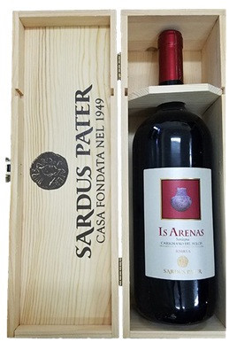 Вино Sardus Pater, "Is Arenas" Carignano del Sulcis DOC Riserva, 2015, wooden box, 3 л
