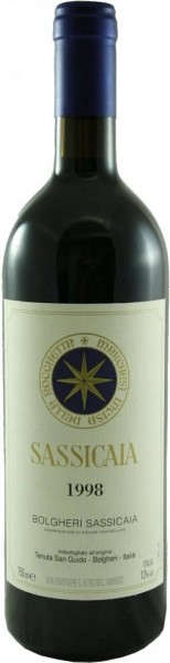 Вино Sassicaia, Bolgheri Sassicaia DOC 1998