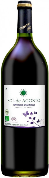 Вино "Sol de Agosto" Tempranillo-Syrah-Merlot, 1.5 л