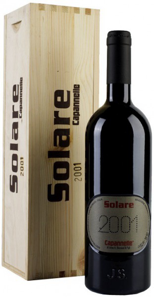 Вино Solare Vino da Tavola di Toscana Rosso IGT Sangiovese 2001, wooden box