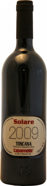Вино "Solare" Vino da Tavola di Toscana Rosso IGT Sangiovese, 2009