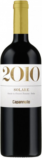 Вино "Solare" Vino da Tavola di Toscana Rosso IGT Sangiovese, 2010, 3 л