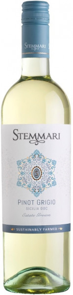 Вино "Stemmari" Pinot Grigio, Sicilia DOC, 2018