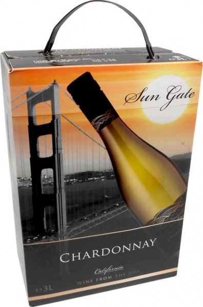 Вино "Sun Gate" Chardonnay, 2018, bag-in-box, 3 л
