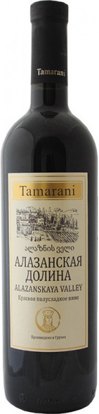 Вино "Тамарани" Алазанская долина, Красное полусладкое