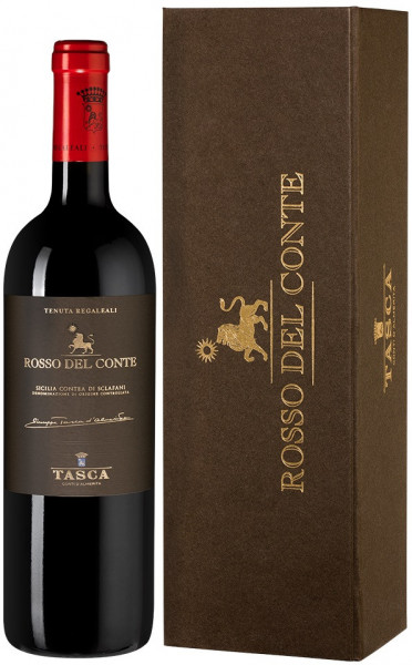 Вино Tasca d'Almerita, "Rosso del Conte" DOC, 2015, gift box