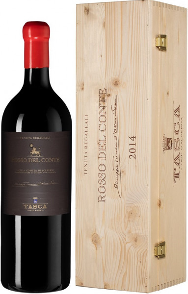 Вино Tasca d'Almerita, "Rosso del Conte" DOC, 2015, wooden box, 1.5 л