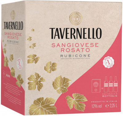 Вино "Tavernello" Sangiovese Rosato, Rubicone IGT, bag-in-box, 2.25 л