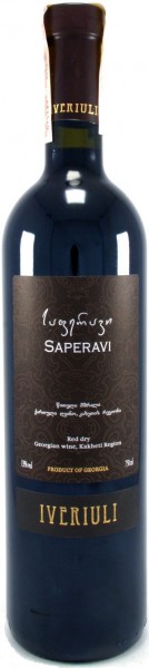 Вино Tbilvino, "Iveriuli" Saperavi