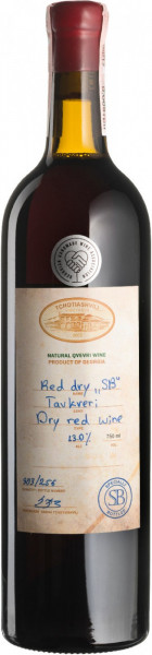 Вино Tchotiashvili, Red Dry "Specially Bottled"