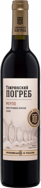 Вино "Темрюкский Погреб" Мерло, 0.7 л