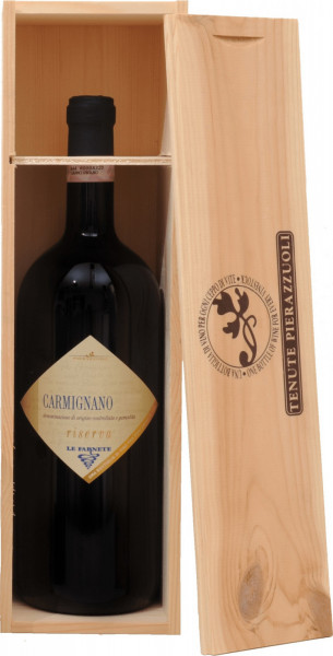 Вино Tenuta Le Farnete, Carmignano Riserva DOCG, wooden box, 1.5 л
