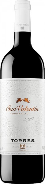 Вино Torres, "San Valentin" Tempranillo, Catalunya DO, 2015