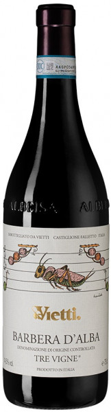 Вино Vietti, Barbera d'Alba "Tre Vigne" DOC, 2021